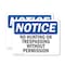 Signmission No Hunting Or Trespassing Without Permission OSHA Notice Sign, Plastic, 14in W x 10in L, 2PK OS-2PACK-NS-P-1014-L-14661 - alternate 1